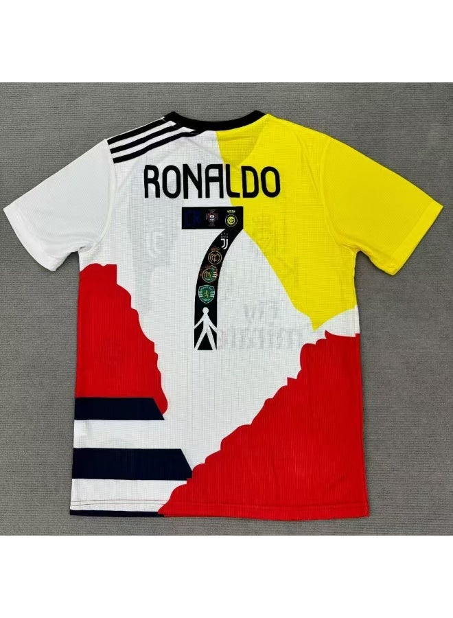 Ronaldo 2025-2026 creative stitching football uniform #7 RONALDO football jersey gift for fans and friends - Image 1